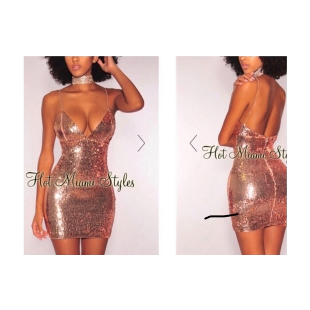 Rose Gold Sequin Dress